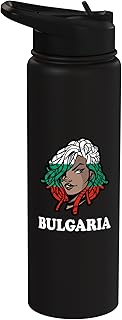 Bulgaria Dreadlocks Girl Bulgarian Pride Bulgarian Roots Stainless Steel Insulated Water Bottle