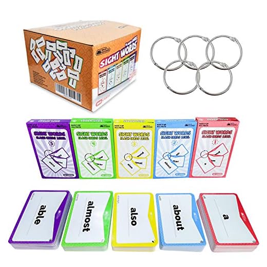 Sight Words Flash Cards 520 Word Set : Educational ABC Alphabet Letter Flashcards Homeschool Kindergarten Learning, Read Site Language Toddlers Preschool Kids Games Ages 2-4 Years 1st, 2nd, 3rd Grade