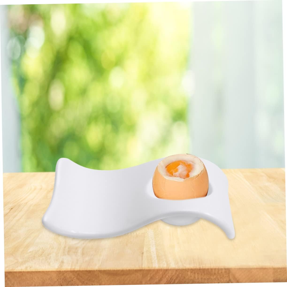 2pcs Ceramic Egg Cup Egg Holders for Home Restaurant Elegant Porcelain Organizers for Boiled and Deviled Easy to Clean