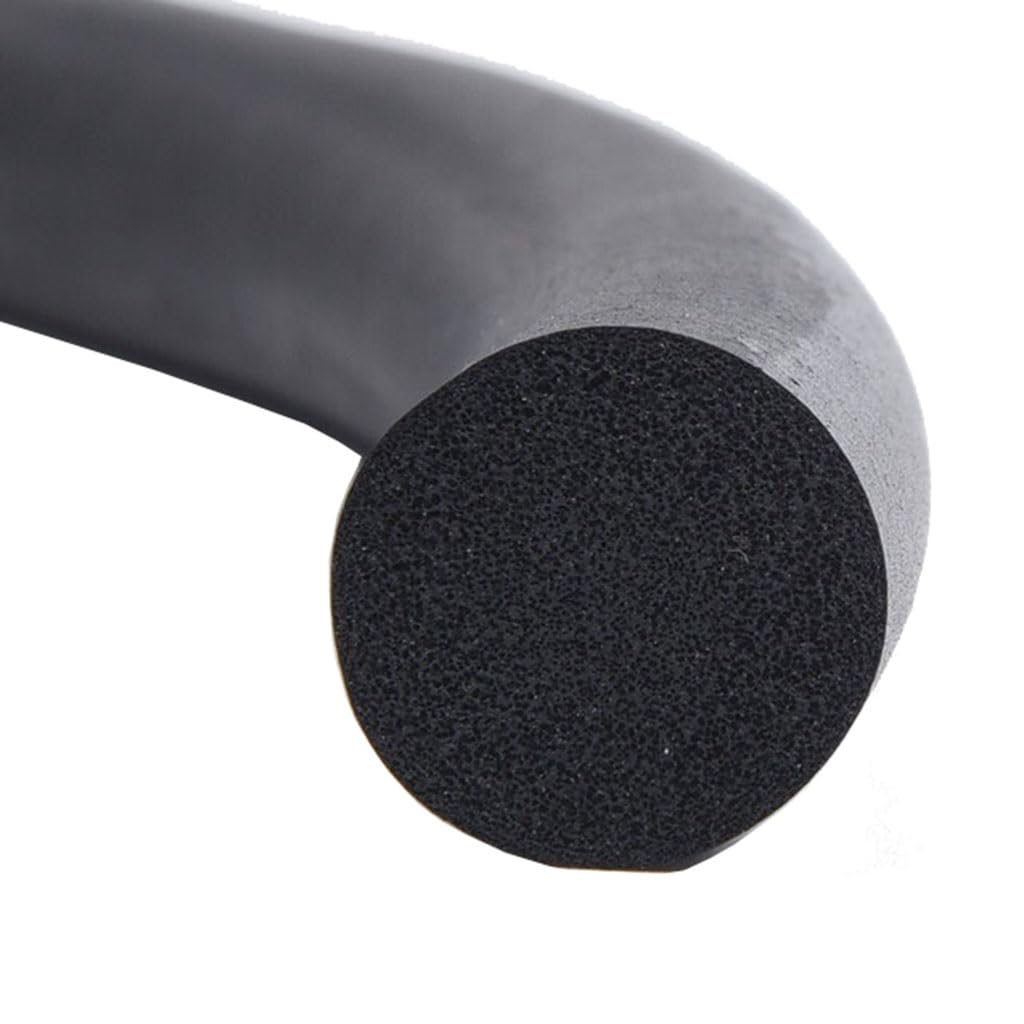 AYUWQZX Silicone Foam Seal Strip, Black Rubber Foam Sealing Strip 2.3-5mm 5m(4mm 5M)