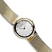 Imagen de BERING 10126-334 Reloj de cuarzo para mujer con caja de acero inoxidable de 26 mm con acabado dorado y esfera plateada