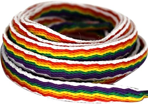 Flat Rainbow Pattern Shoelaces for Sneakers and Cavans