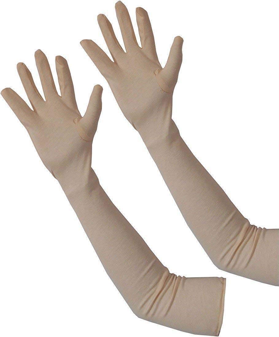 magic Women's Soft Cotton Full Hand Glove (Skin, Free Size)-picture-19