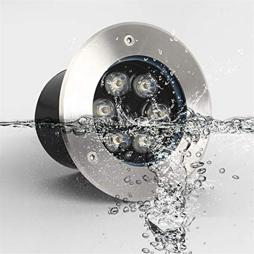 Spot LED encastrable extérieur rond étanche 36V 230V bleu décoration jardin - 3