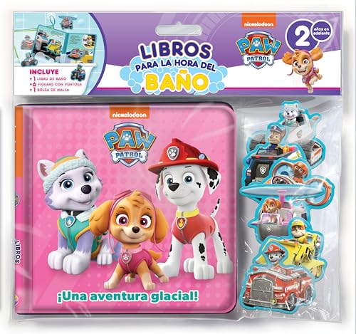 Paw Patrol La Patrulla Canina ¡Una Aventura Glacial Libros para la Hora del Baño! - Libros de actividades para niños, 6 figuras con ventosa, 1 bolsa de malla Paw Patrol La Patrulla Canina ¡Una Aventura Glacial Libros para la Hora del Baño! - Libros de actividades para niños, 6 figuras con ventosa, 1 bolsa de malla