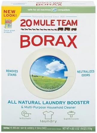 20 Mule Team Borax Natural Laundry Booster & Multi-Purpose Household Cleaner 76 oz (2.15 kg),2pk