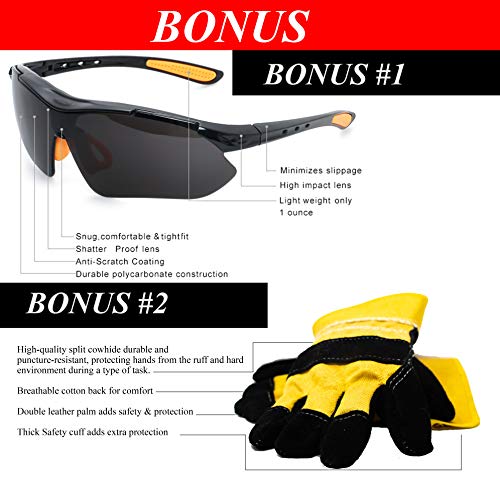 Knee Pads For Men Work Heavy Duty Pad Design For Construction Tiling Gardening Flooring Install Extra Gel And Cushion Support Long Kneeling Anti-Slip Stretchable Thigh Straps Bonus:safety Glasses & Gloves #TOP2