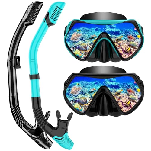 LITTLEJSY Schnorchelset Erwachsene, Schnorcheln Set mit Anti-Fog Taucherbrille und Dry Schnorchel, Professionelle Schnorchelmaske...