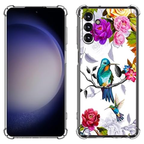 Beaucov Galaxy A35 5G Case,Hummingbird in Flowers Style Drop Protection Shockproof Case TPU Full Body Protective Scratch-Resistant Cover for Samsung Galaxy A35 5G Cover