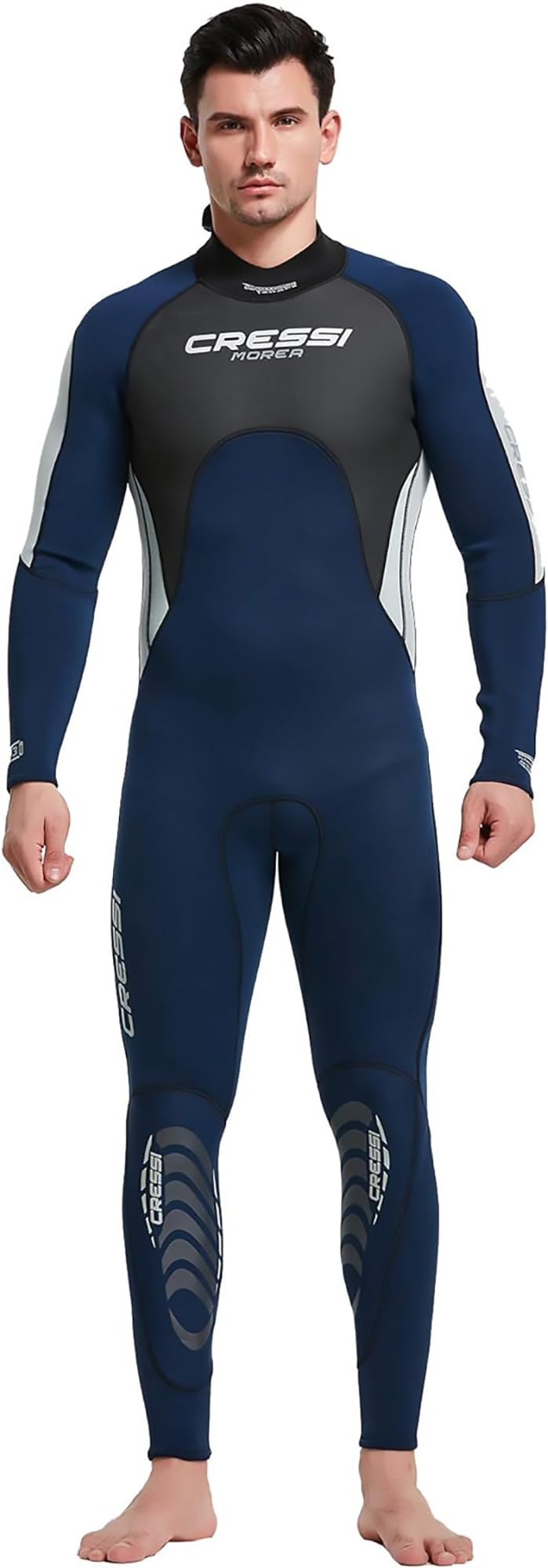 Cressi Morea Man Monopiece Wetsuit 3 mm - Muta Monopezzo senza Cappuccio Neoprene Ultrastretch, per Uomo