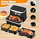 Heißluftfritteuse Zubehör, Airfryer Zubehör für Ninja Foodi Flexdrawer AF500EU 10,4L Air Fryer Silikonmatte, 1x10,4L and 2x5,2L Silikonform für Ninja Heißluftfritteuse