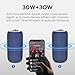 Monster S310 Upgraded Bluetooth Speaker, 30W Portable Speaker True Wireless Stereo Pairing Deliver Dynamic Sound, IPX6 Waterproof, Bluetooth 5.2 Built-in Mic, 24H Playtime, for Party, Outdoor, Blue