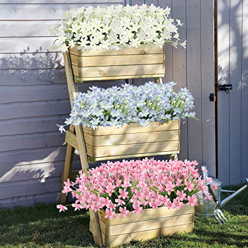 Linkstyle Artificial Daffodils Flowers, 10 Bundles Fake Flowers With Stems, Uv Resistant No Fade Plastic Plants Faux Flowers Bouquet For Indoor Outdoor Home Garden Porch Window Decoration #TOP4