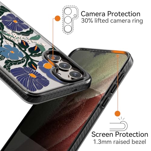 Coque Samsung S24 Rosarnnah Passiflora 6,2" noire antichoc