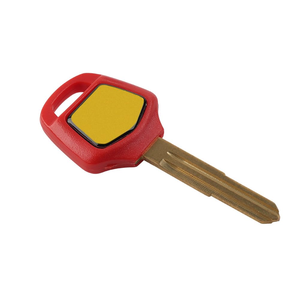 Cnswee6 Red Motorcycle Blank Key Replacement Motorcycle Blank Key Uncut Blade for HONDA Gold Wing GL1800 2001-2012