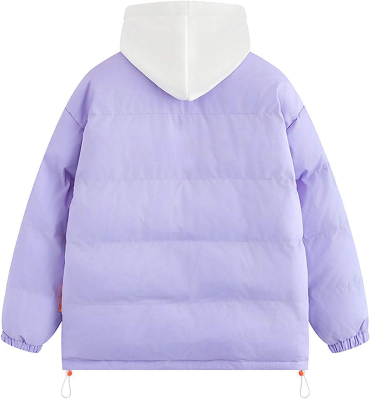 Winter Coats for Men 2025 Hood Zip up Long Sleeve Color Block Puffer Jacket Casual Fashion Warm Teen Boys Padded Coat