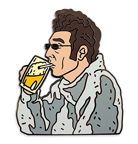 Pinsanity Kramer 'Here's To Feeling Good All The Time' Funny Enamel Lapel Pin