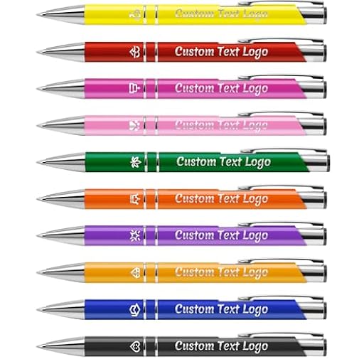 XRXDSY 1-500 Uds - Bolígrafos Retráctiles de Metal Personalizados - Personaliza con tu texto y un icono - Tinta Negra - Punta 0.7mm - Para Empresas, Bodas, Comuniones y Eventos | Ya disponible en tu tienda friki favorita! En mundofriki.es!