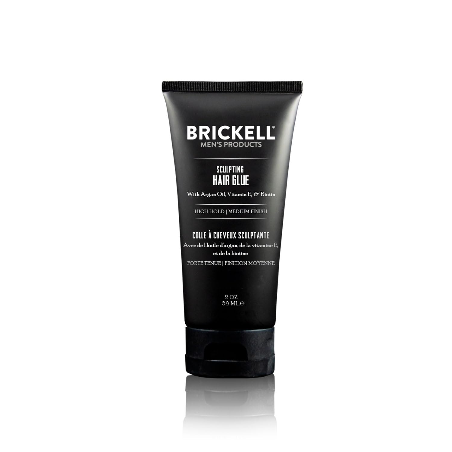 Brickell Colle Capillaire Sculptante pour Hommes, Tenue Durable Toute la Journée pour Sculpter et Façonner les Cheveux, 59 ml, Parfumée