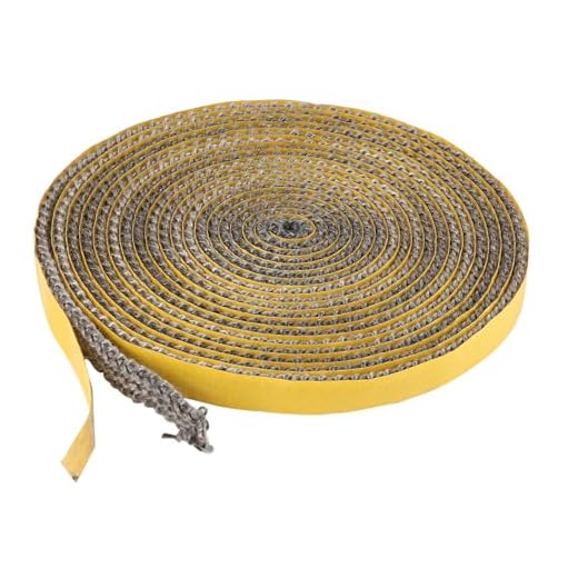 Junta Cristal Chimenea,3mm x 10mm x 4m Cinta Sellado Cristal Chimenea,Junta Chimenea Autoadhesivo Resistente al Calor para Estufa de Leña Puerta Chimeneas Tubo de Humo