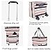 ZGLINMZ Fashion Striped Trolley Bag Multifunctional Shopping Cart Folding Portable Shopping Cart, Suitable for Traveling and Shopping Hand Trucks