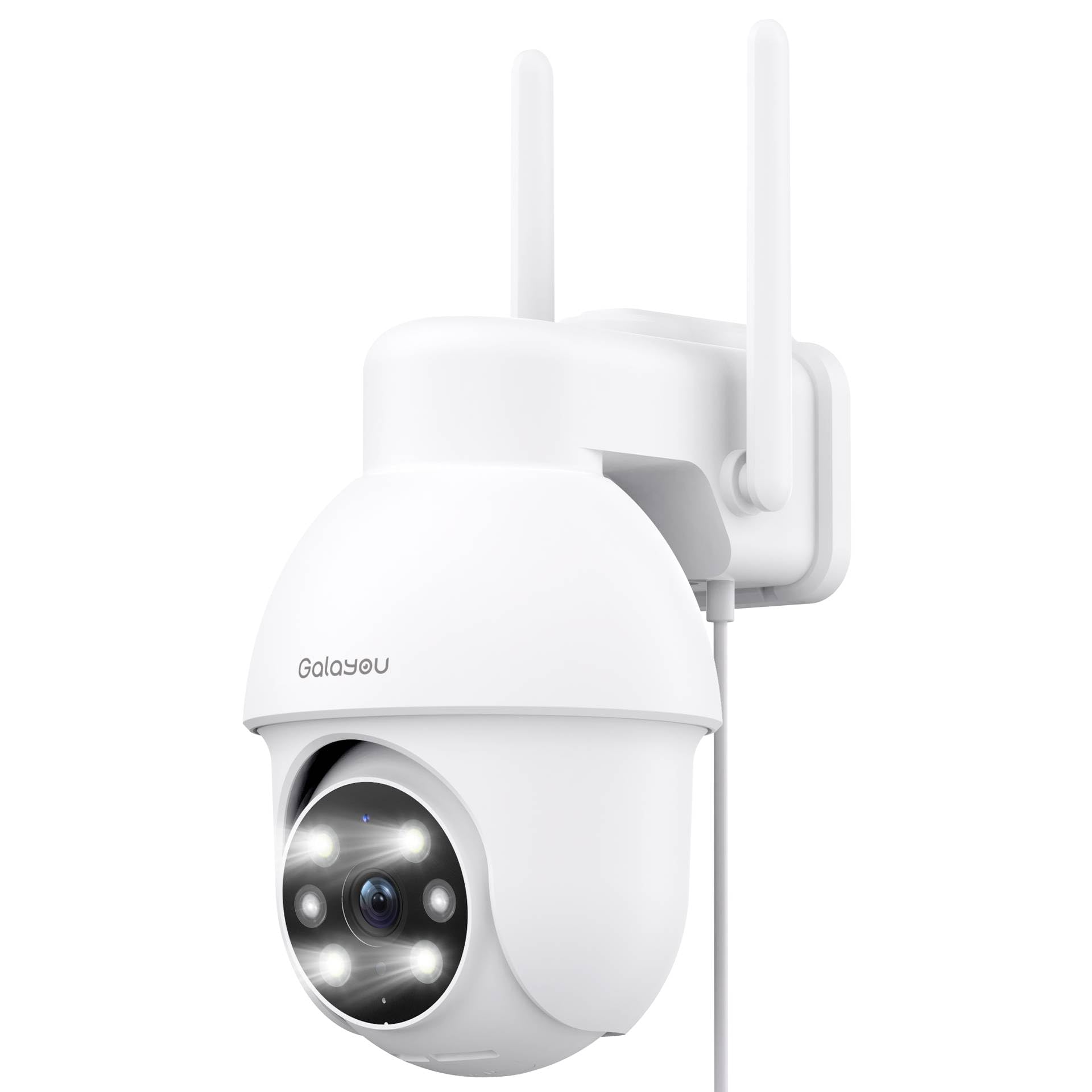 GALAYOU Outdoor WiFi Surveillance Camera – 2K IP Cameras WiFi Home Surveillance 360° with Color Night Vision, Motion Alert, 24/7 TF Card Recording, IP65, Compatible Alexa
