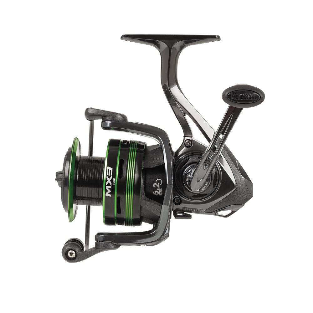 Mitchell Mitchell MX3 Angelrolle, Spinnrolle, Offroad-Angeln, Unisex, Schwarz, 1000, Vorderbremse