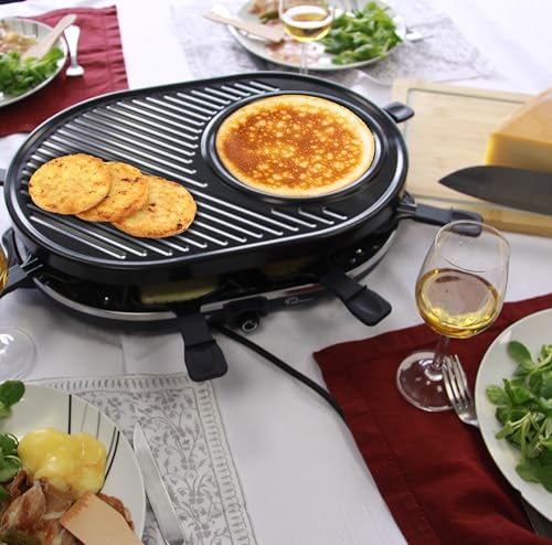 Appareil à raclette LITTLE BALANCE Cheese Jusqu'à 8 personnes Plaque Grill / Crêpe amovible - vue 4