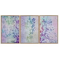 SIGNWIN 3 Piece Framed Canvas Wall Art Colorful Leaves Canvas Prints Home Artwork Decoration for Living Room,Bedroom - 16