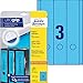 Produktbild AVERY Zweckform L4753-20 Ordnerrücken Etiketten (mit ultragrip, 61 x 297 mm auf DIN A4, breit/lang, selbstklebend, blickdicht, bedruckbare Ordneretiketten, 60 Rückenschilder auf 20 Blatt) blau