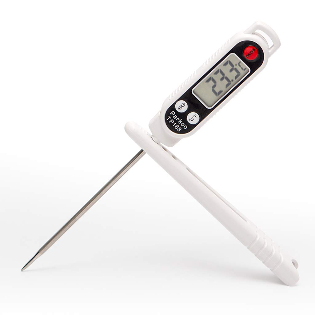 Thermomètre à Lecture instantanée, thermomètre numérique pour Cuisson de la Viande/pour Griller, thermomètre à Viande pour Barbecue avec sonde de 116,8 cm de Long, Blanc (Blanc)