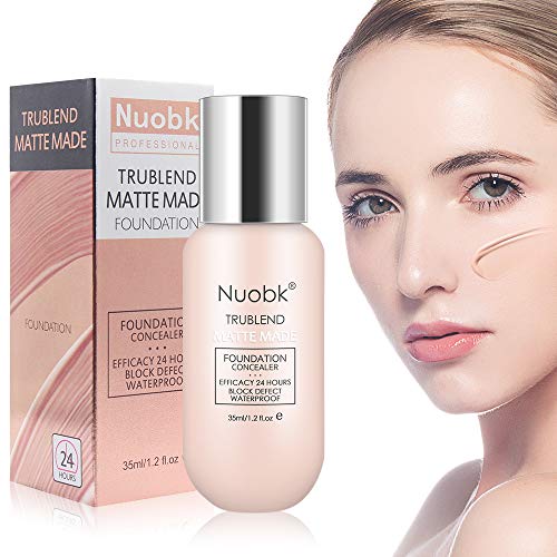 Fondation liquide,Nuobk 35ml Base de maquillage Nude,BB creme Couvrant Imperfections Liquide Color Changing Sans Faille Liquid Foundation (Nude)