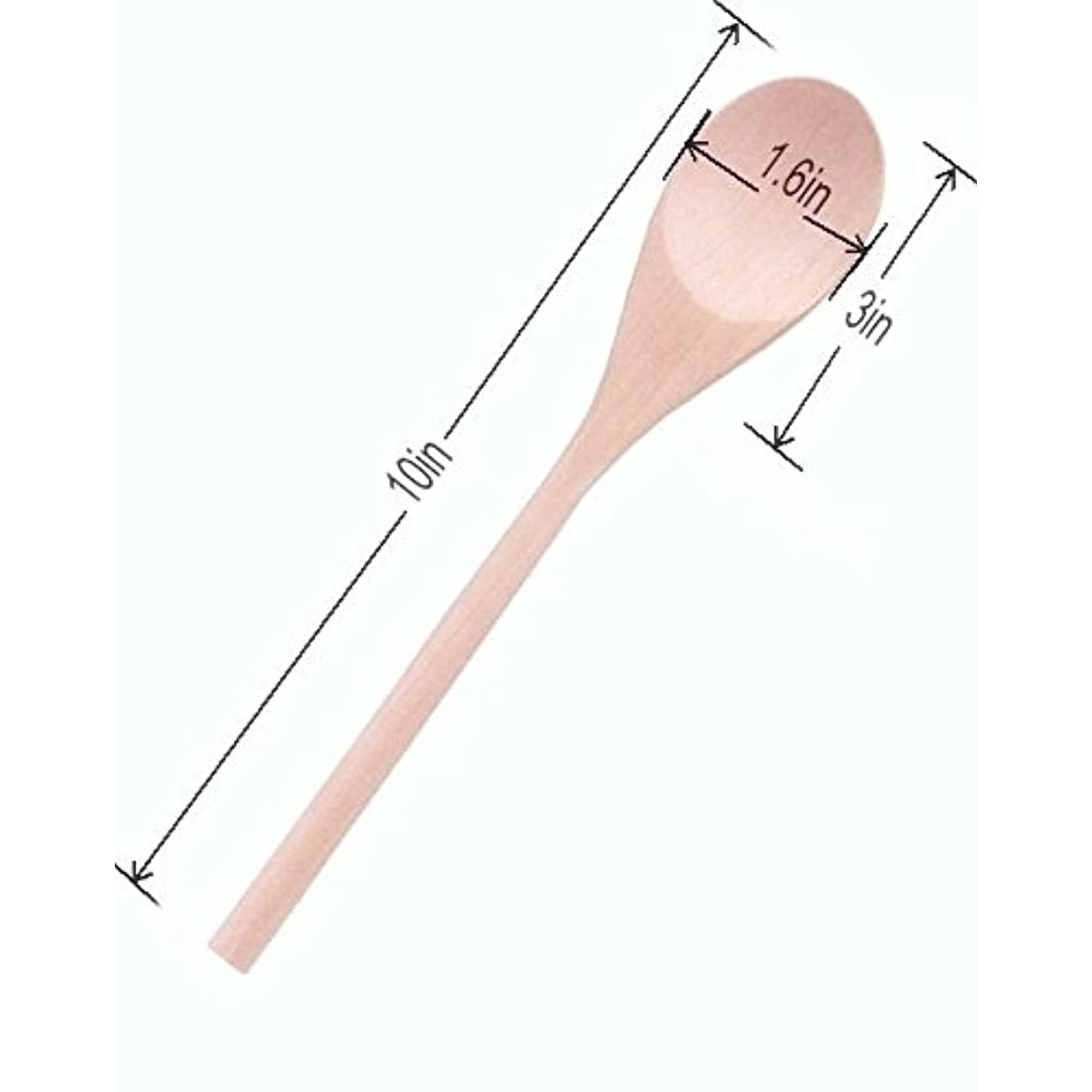 Kitchen Wooden Spoons Mixing Baking Serving Utensils Puppets 10 In - 12 Pack - Image 2