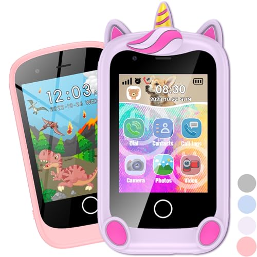 Moviles niños - Smartphone Niño para y Niña con Llamadas, SOS, 17 Juegos, Linterna, Música, Mini teléfono móvil para Infantiles de 4-9 años Navidad Cumpleaños Regalo (Rosa)