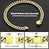 ChainsHouse Mens Bracelets Cuban Chain Gold Plated Bracelet Men Stainless Steel Chain Hip Hop 5mm Curb Link #2