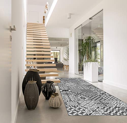 Vilber Toledo DU 05 40X78 Rug, Vinyl, Black/Grey-05, 40 x 78 x 0.2 cm, Black / Grey - 05, 40 x 78 cm (Rectangular) - Image 3