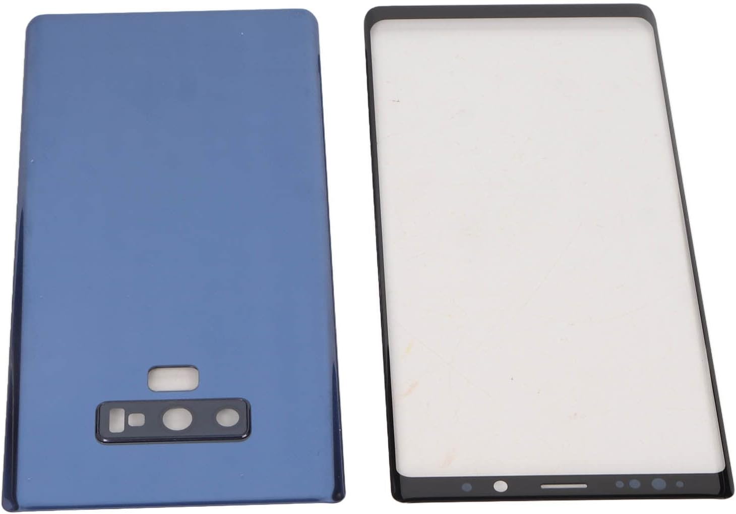 Phone Back Cover Glass Replacement,Phone Glass Screen and Rear Door Repair Kit for Note 9 (Blue)