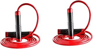 Toddmomy 2pcs fitness jump rope jump ropes for fitness jump rope for fitness Skipping Rope Aluminum Alloy Handle Jump Rope Weighted Jump Rope Adustable Jump Rope Fat loss rubber rope