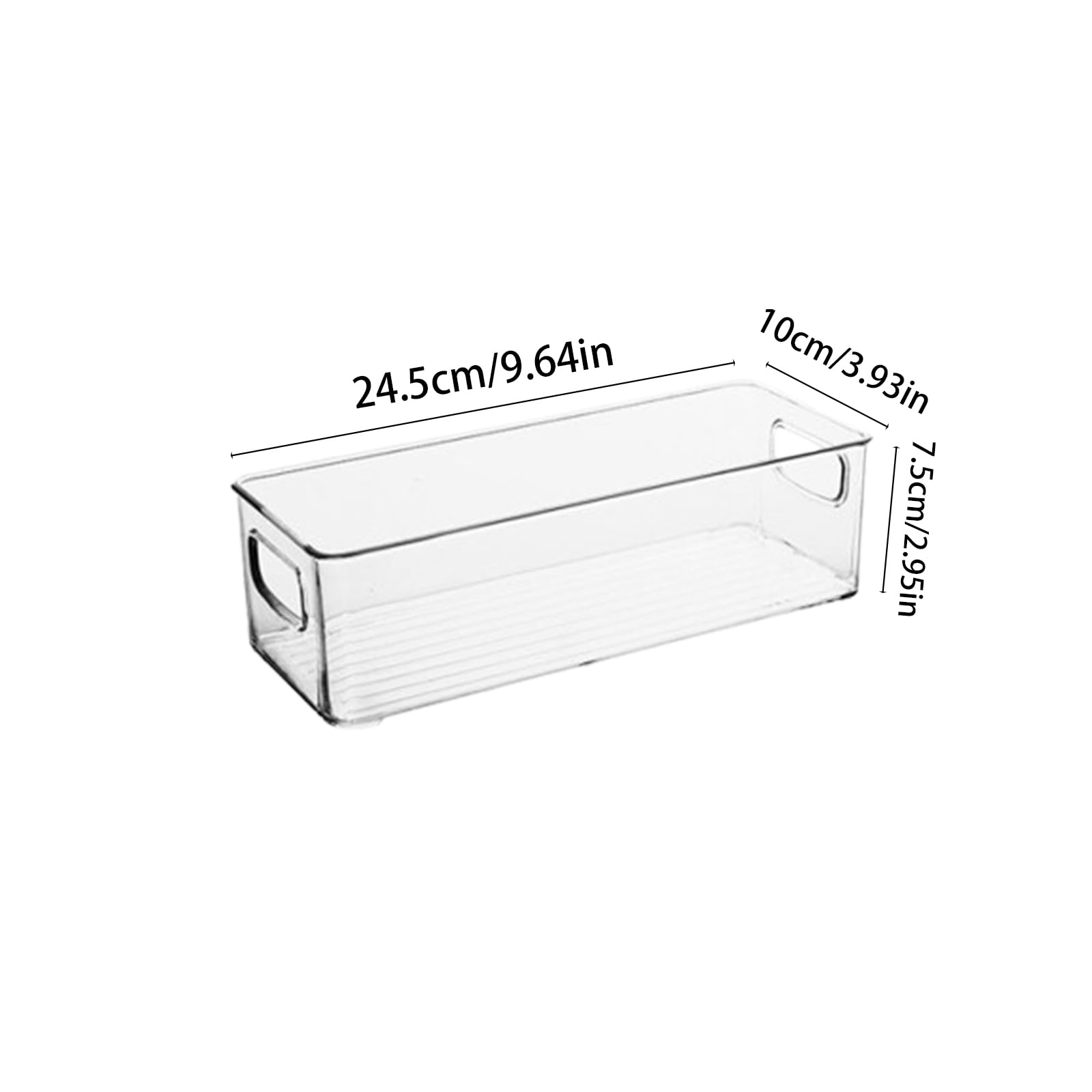 2 Pezzi Contenitori Alimentari Organizer, Contenitori Frigo Impilabili, Organizer Frigorifero Trasparenti, per Frigoriferi, Congelatori e Armadietti
