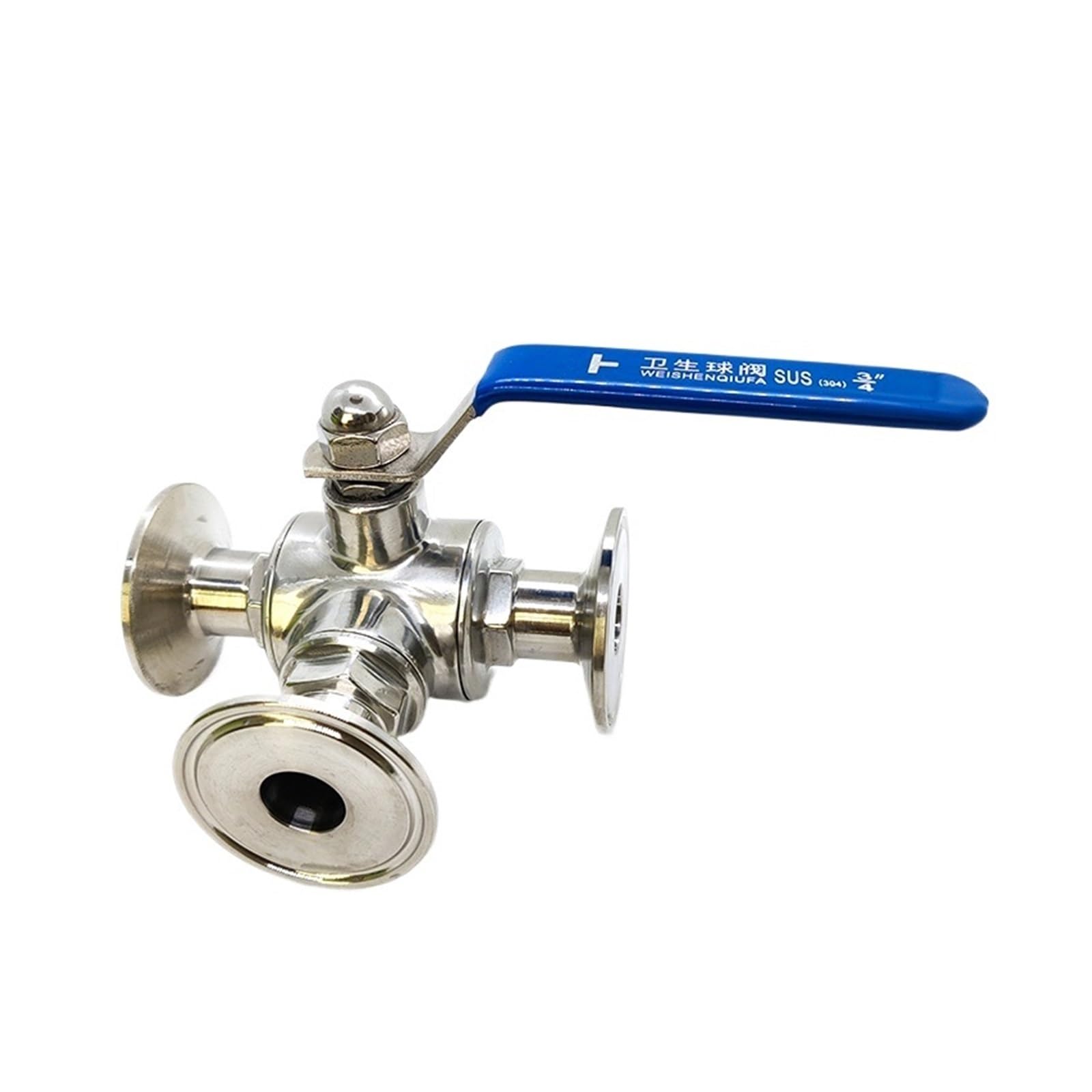 0P7BR328B 19mm 25mm 32mm 38mm Three-Way Ball Valve 304 Stainless Steel Quick-Loading Clamp Type
