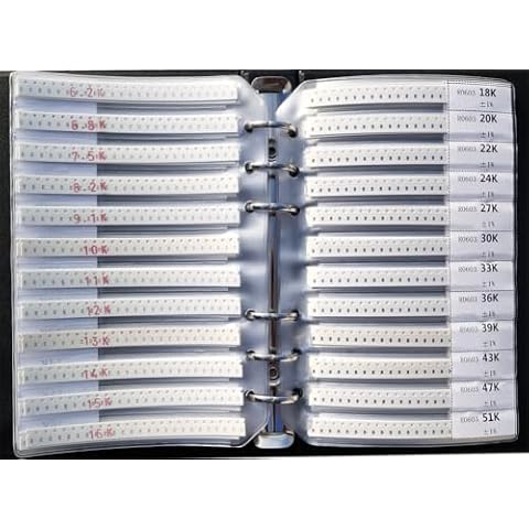 Yobett 0603 0-20M 1% 178 Values(50pcs/Value) 8900pcs Resistor Kit 1/10W SMD SMT Chip Resistors Sample Book Cover
