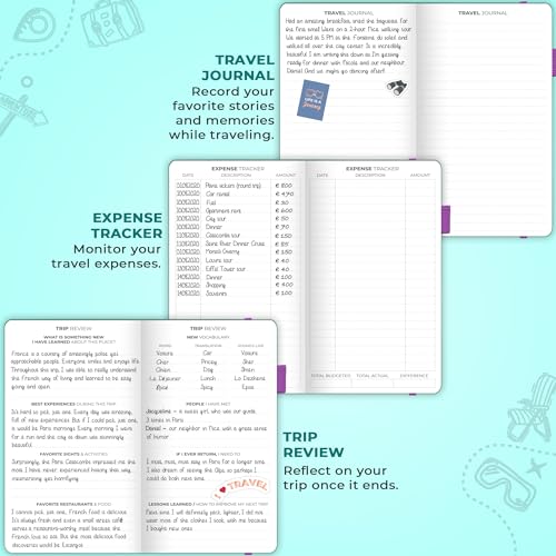 Clever Fox Travel Journal – Vacation Planner with Budget Plan, Packing List, Expense Tracker & Trip Journal – Travelling Itinerary Organizer for Women, Men & Couples – Hardcover - Image 6