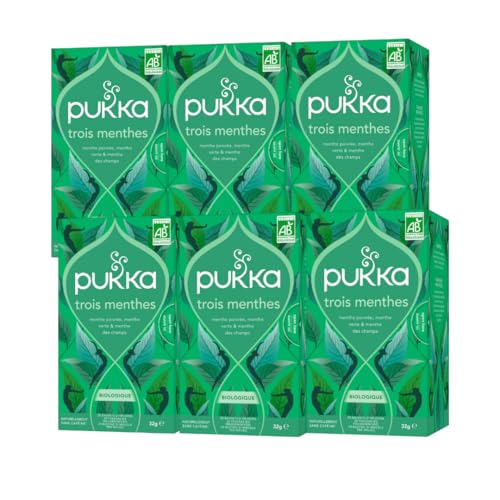 Thé vert 3 menthes Pukka bio - Infusion ayurvedique digestive pour un bien-etre quotidien