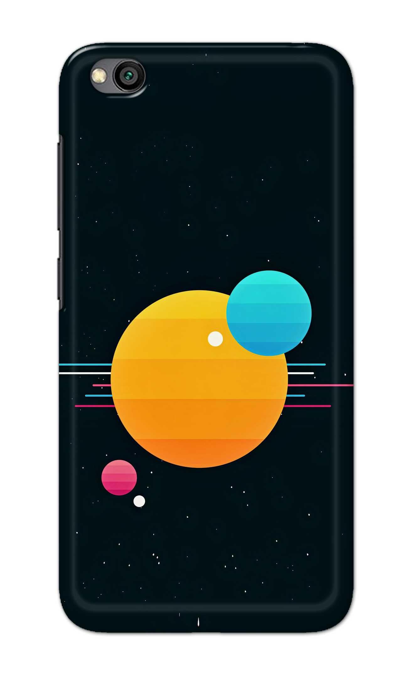 PRINTFIDAA® Printed Hard Back Cover for Mi Redmi GO Back Cover (Space Icon) -190724(BI)