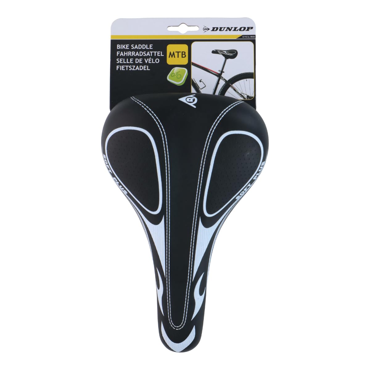 Dunlop Sella Sediolino Sedile Soft Nero Universale per Bici Bicicletta MTB Corsa Città