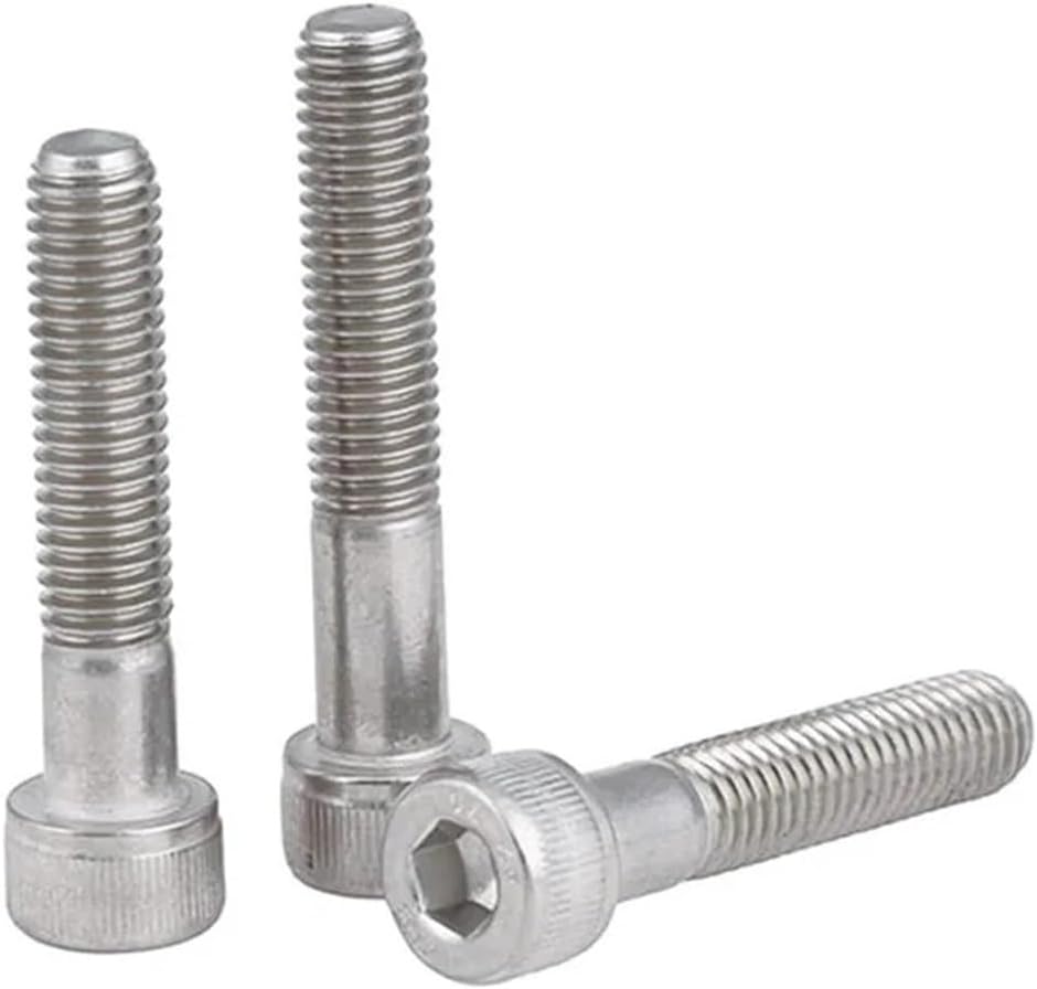 Half Thread Allen Cap Head Bolt Hex Hexagon Socket Screw 304 Stainless Steel Machine Screws M4 M5 M6 M8 M10 M12(55mm,M6 5PCS)