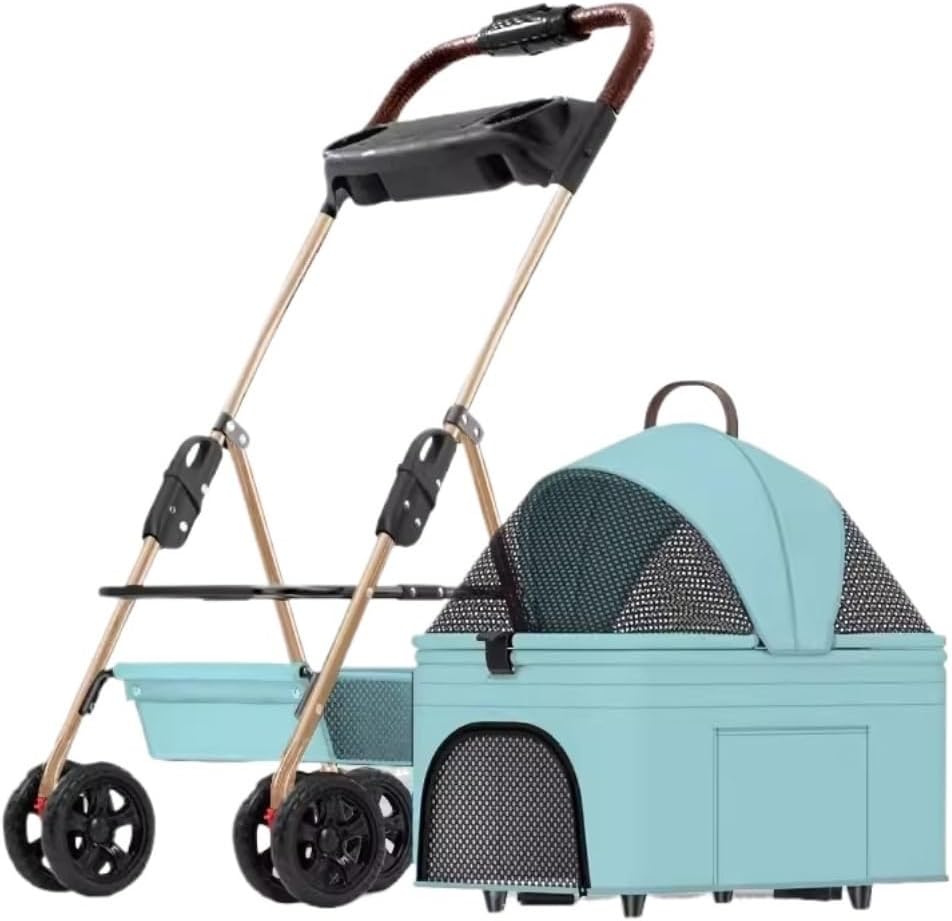 Stroller for Cats Dog Stroller Foldable Pet Stroller 3-in-1 Dog Stroller with Detachable Carrier Storage Basket 4 Wheels for Small Medium Dogs & Cats Pet Carrier Strolling Cart(Grey)