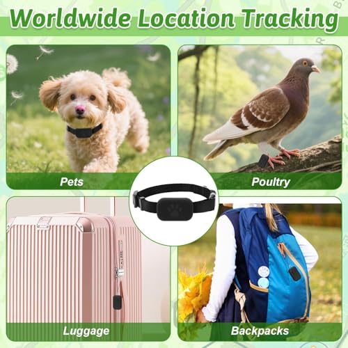GPS Tracker Katze, Mini GPS Tracker für Katzen Hunde, Tracker Hund Ohne ABO, Weltweite Standortverfolgung, Kompatibel mit iOS und Android, Wasserdicht Bluetooth Haustier Locator