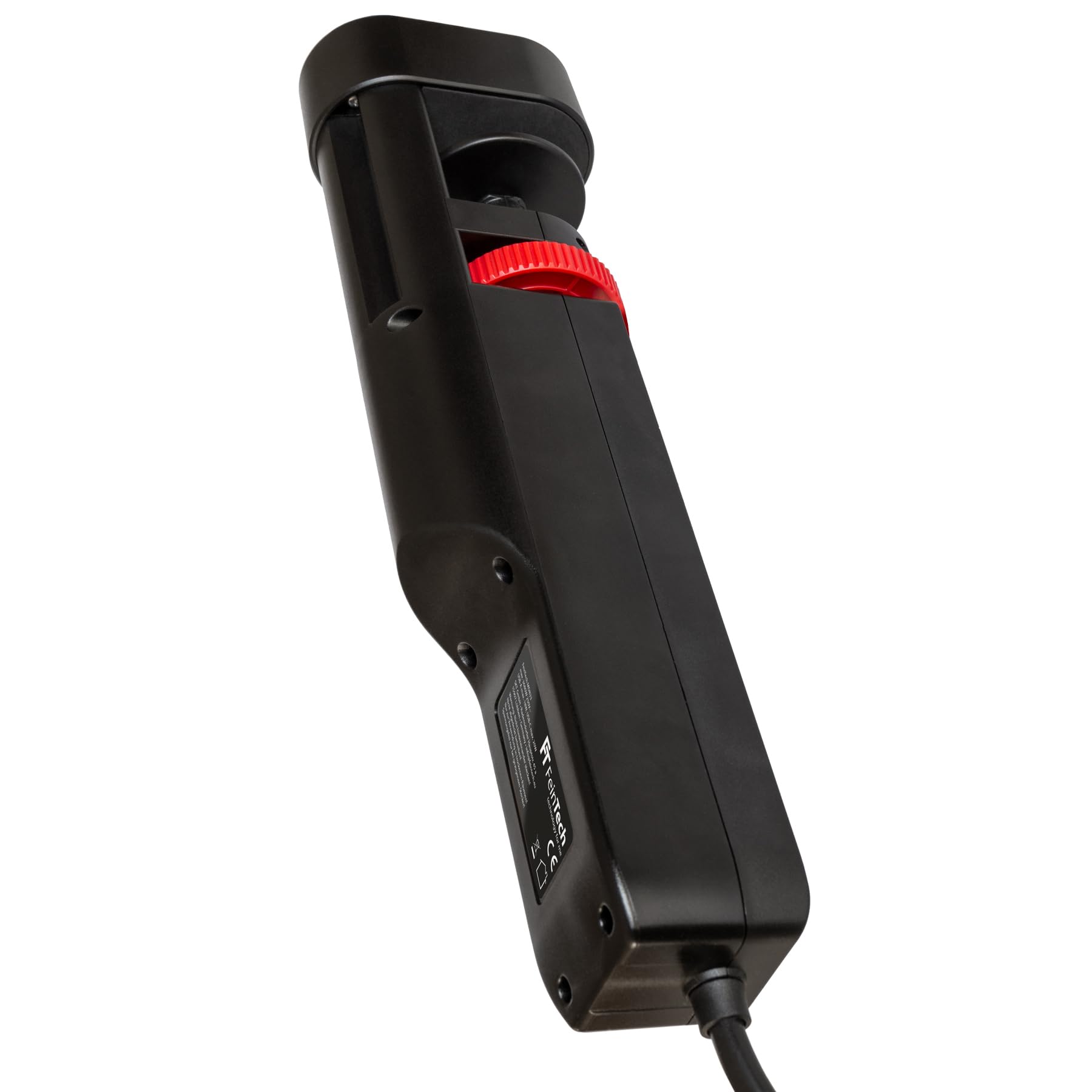 FeinTech MD833 - Regleta de escritorio con 3 enchufes con 2 puertos USB y 1 USB-C PD (20 W), regleta de escritorio con interruptor, cable de 3 m, color negro