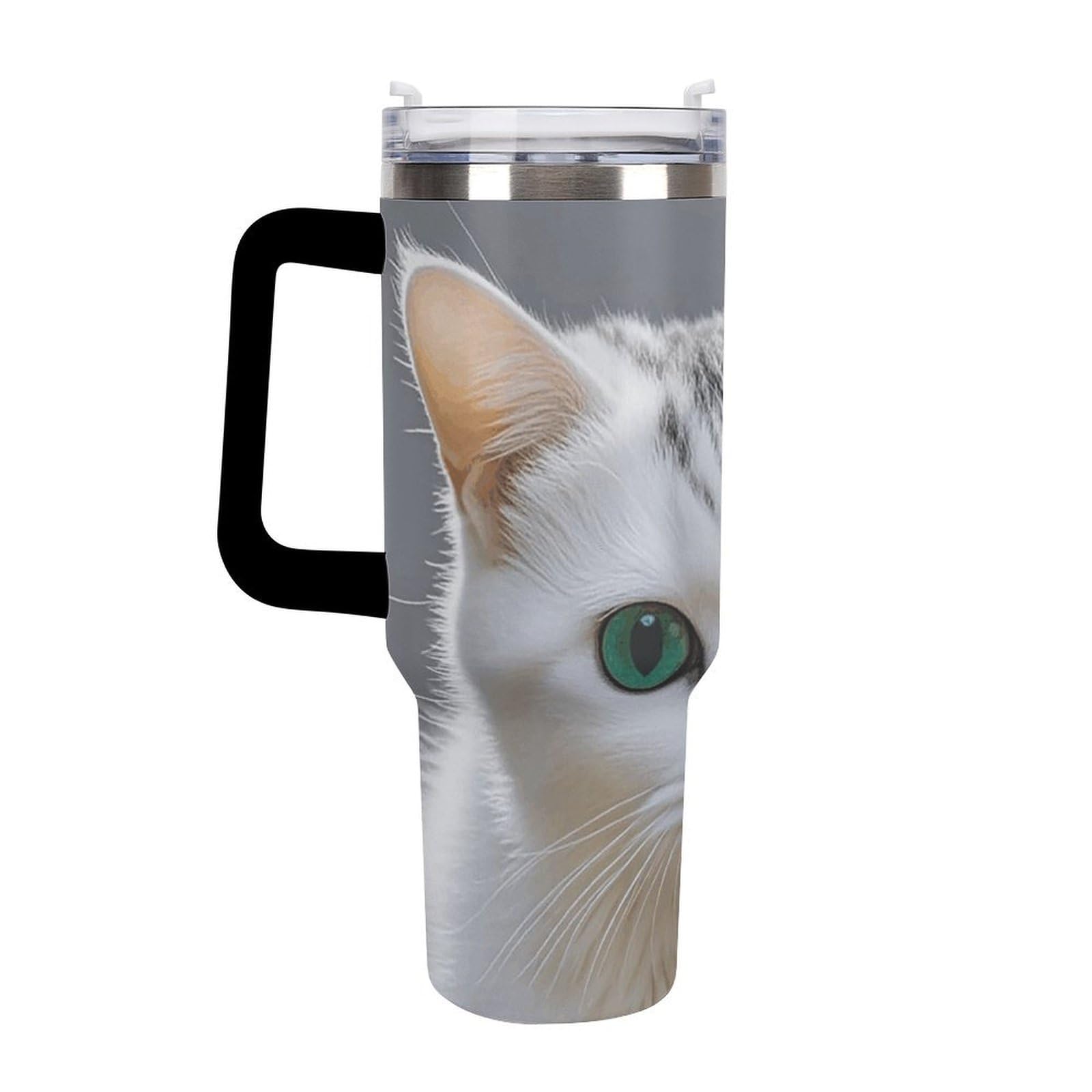 Gourde de voyage en forme de chat blanc